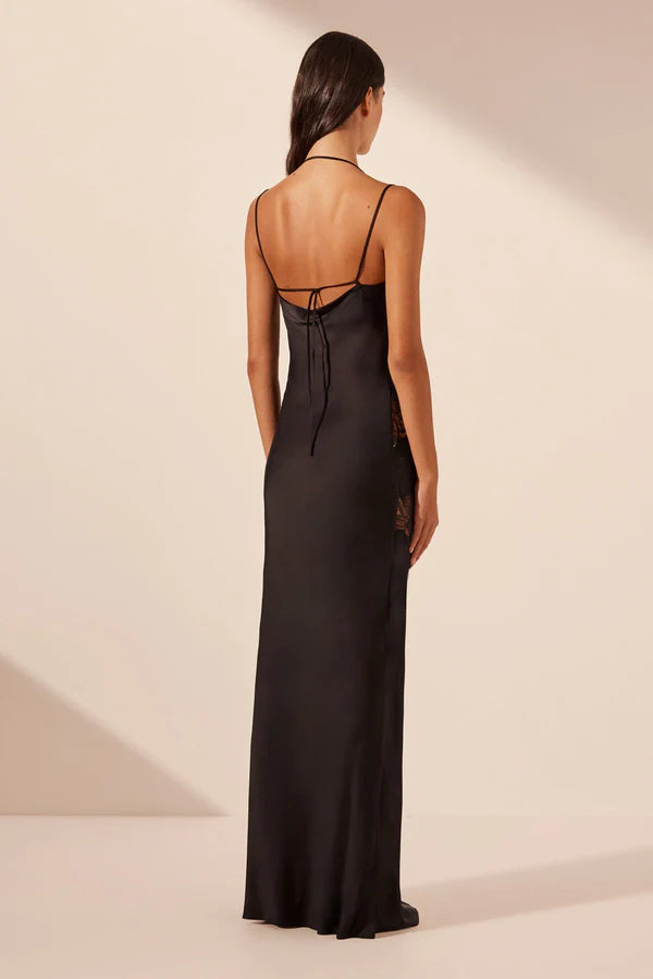 Shona Joy Jamila Lace Panelled Maxi Dress - Black – Cou